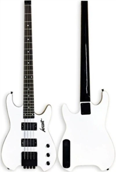 Basse électrique blanche à quatre cordes